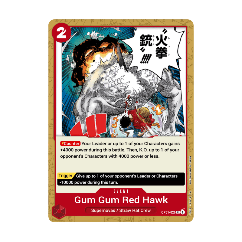 Gum-Gum Fire-Fist Pistol Red Hawk OP01-026 R