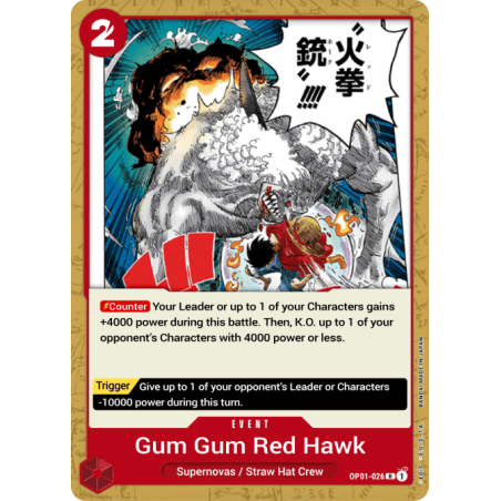 Gum-Gum Fire-Fist Pistol Red Hawk OP01-026 R